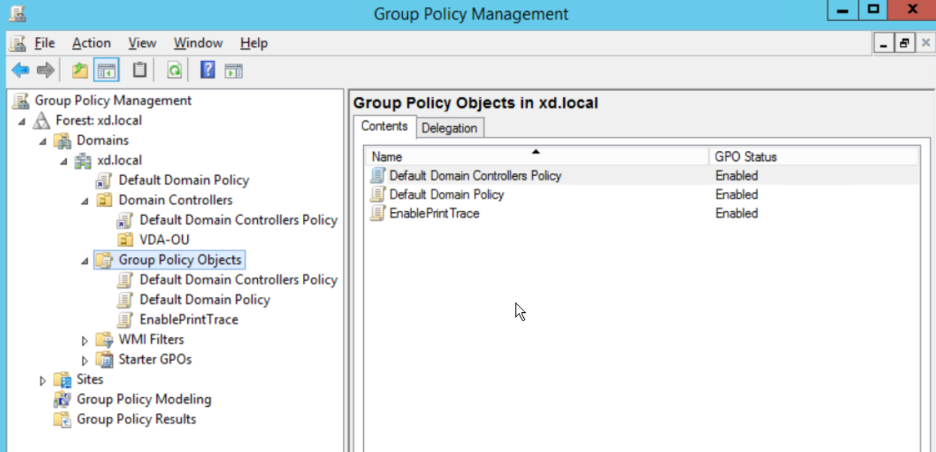 Group policy object