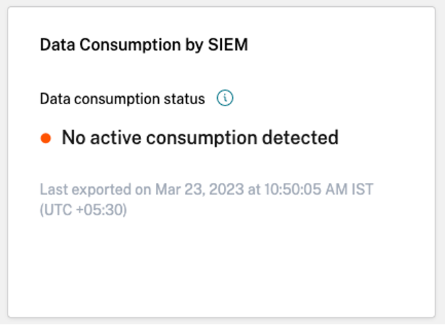 No active consumption detected