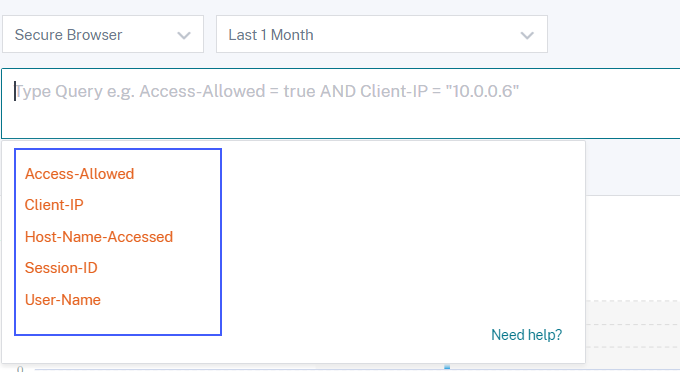 Dimensionsliste "Remote Browser Isolation"