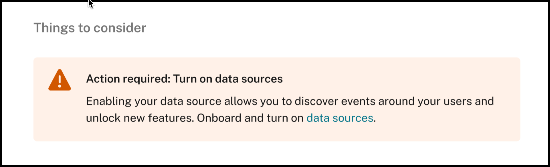 No data sources turned on