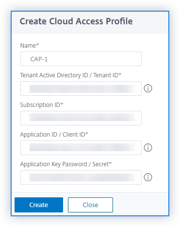 Create cloud Access Profile