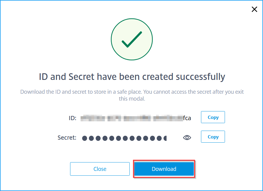 ID and secret file