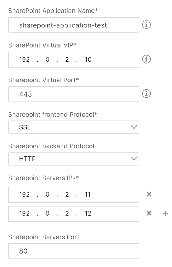 Información del servidor de Sharepoint