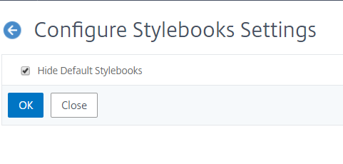 Standardmäßige StyleBooks ausblenden