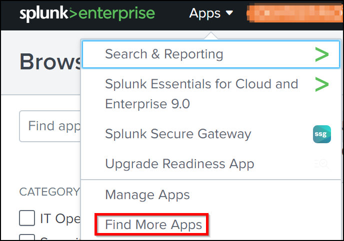 Splunk 查找更多应用程序