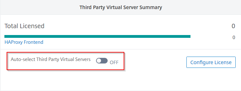 Select third party virtual servers