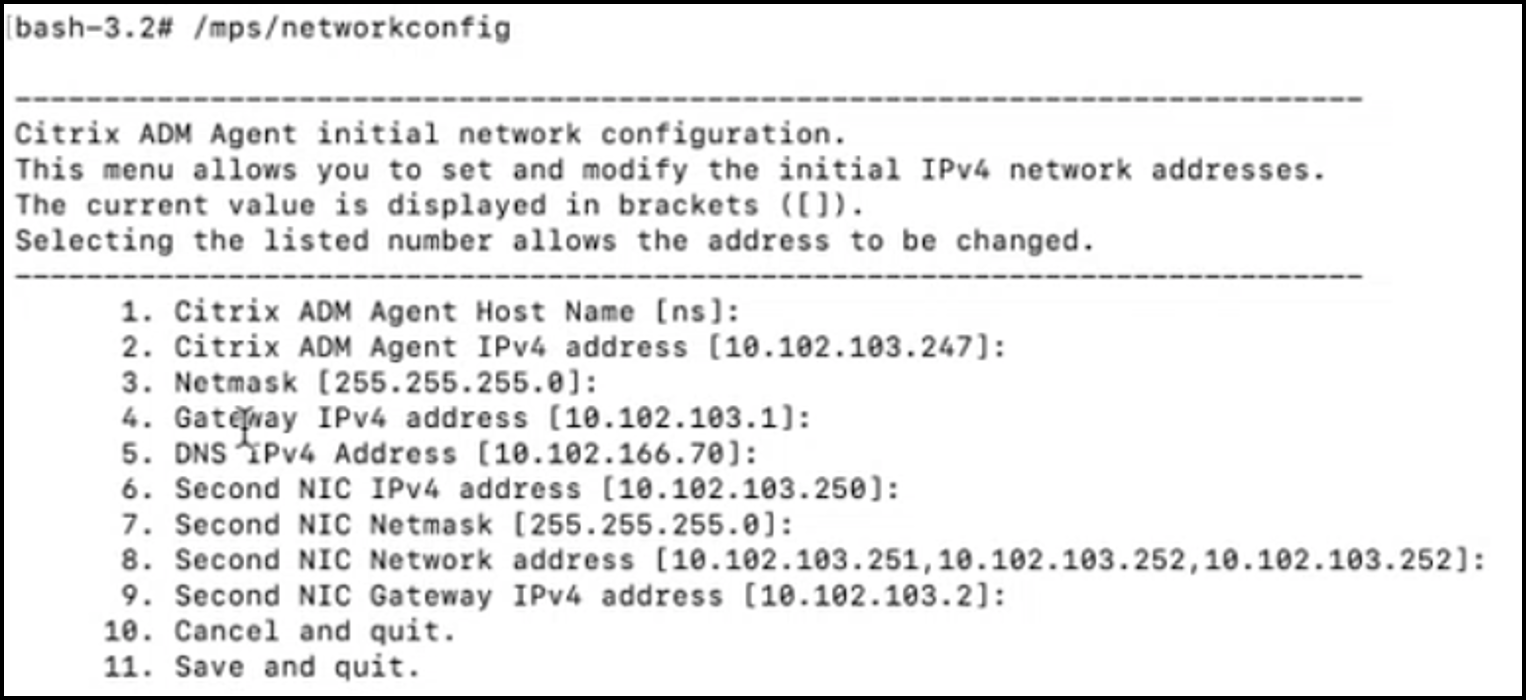 Bloque de código networkconfig