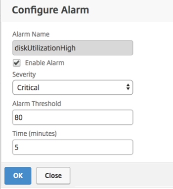 configure alarm automatic purging
