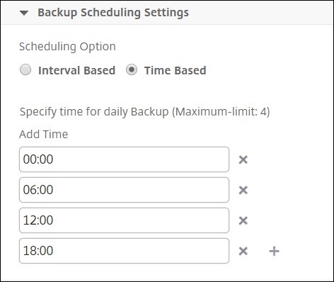 Schedule instance backup