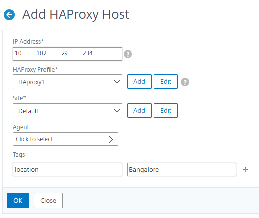 Add HAProxy host