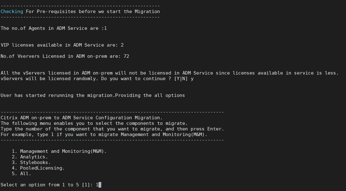Feature wise migration options