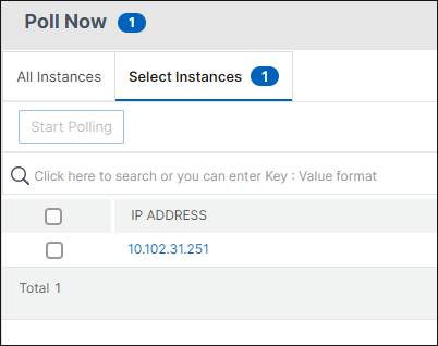 Select instances for polling