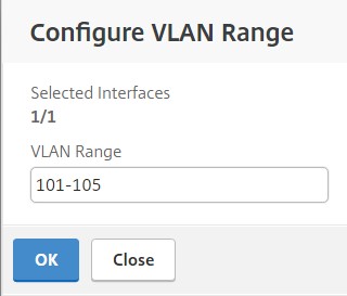 Configure VLAN Range