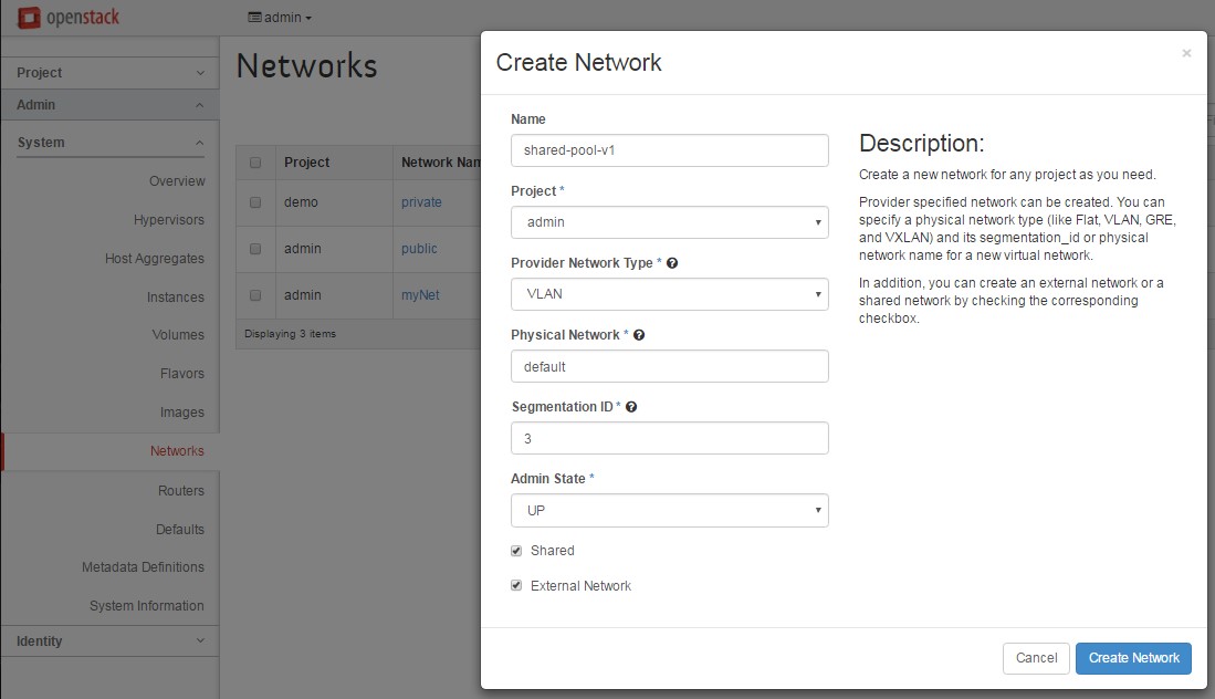 Create a network