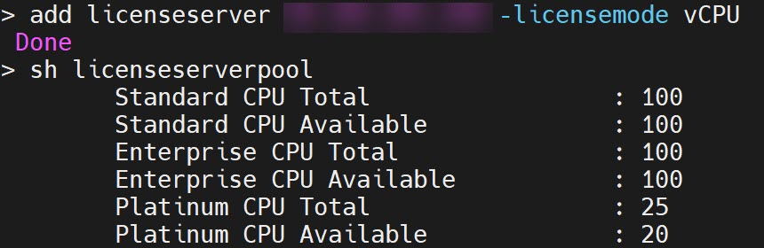 Virtual CPU licenses