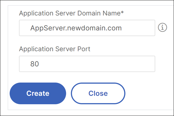 Create FQDN names for application servers
