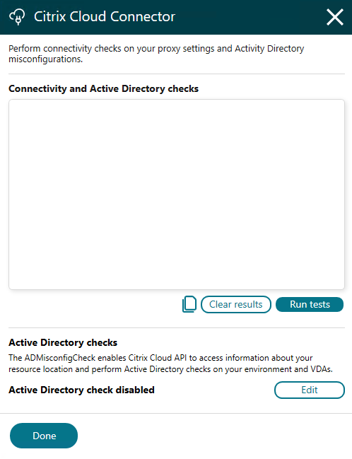 Active Directory構成ミスのチェックが無効になっています