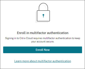 Eingabeaufforderung zur Registrierung für die mehrstufige Authentifizierung