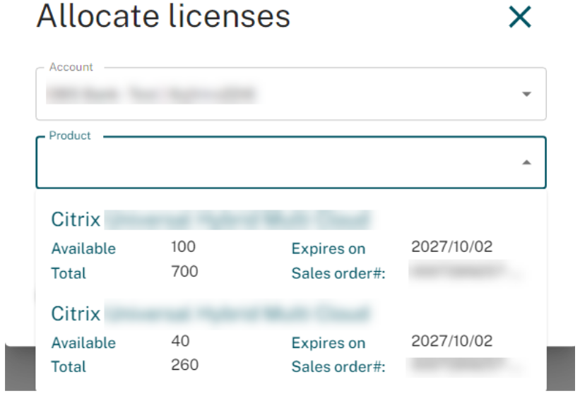 Allocate product license