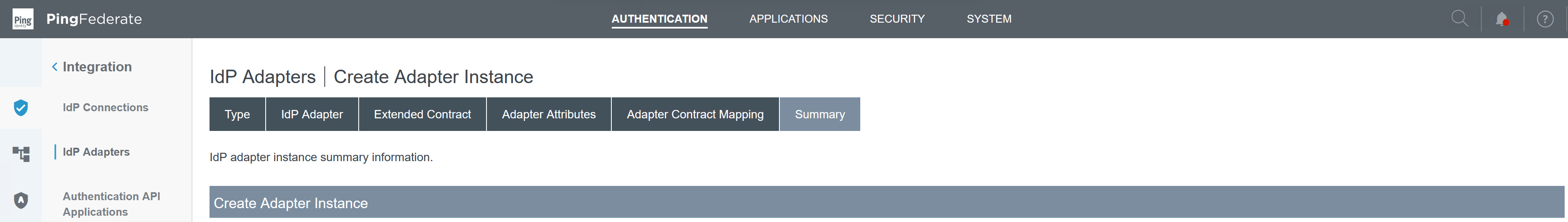 Configure Adapter Summary1