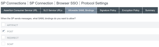 Configurar los enlaces SAML permitidos