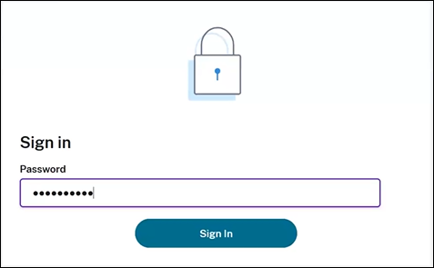 コネクタアプライアンスUIのパスワードを入力します。