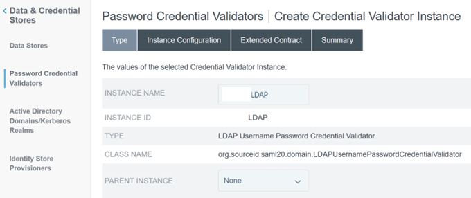 Password credential validators