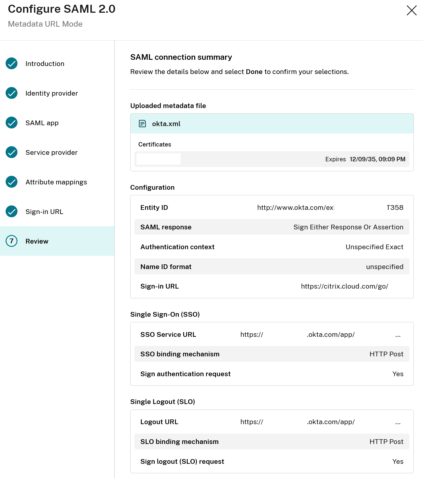 Use Metadata File Upload Summary