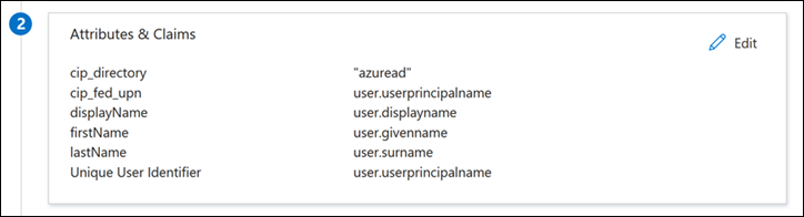 Azure AD completed attributes and claims