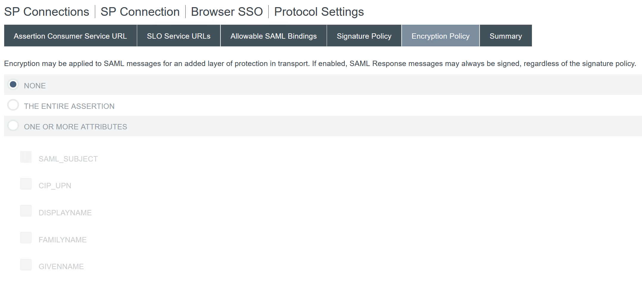Configure the Encryption Policy
