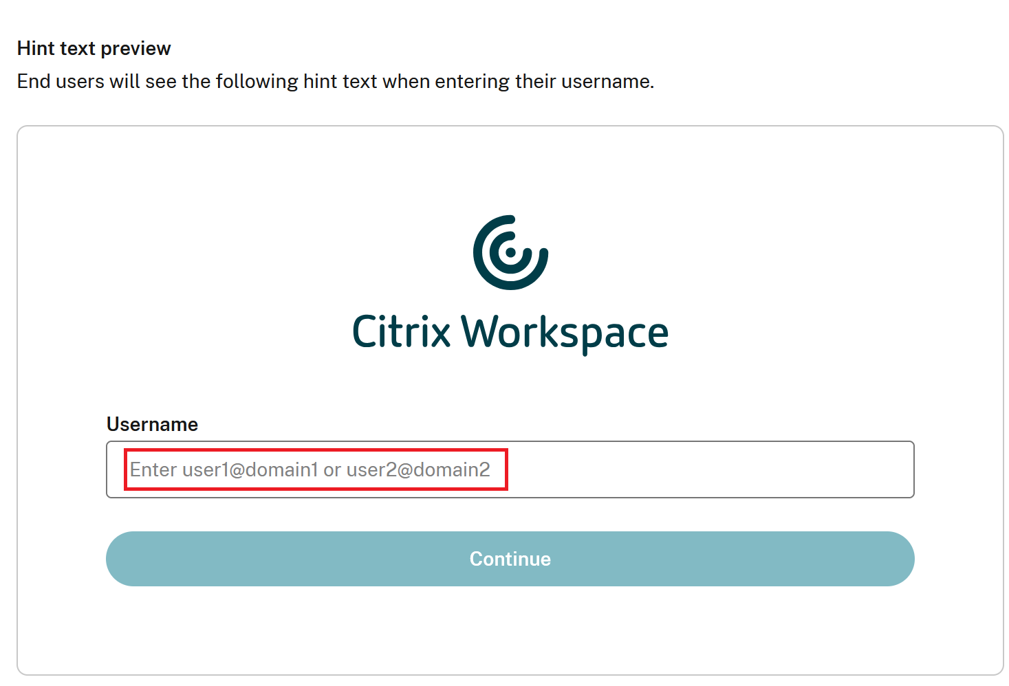 Username Hint Text Edit