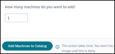 Adding machines to a catalog