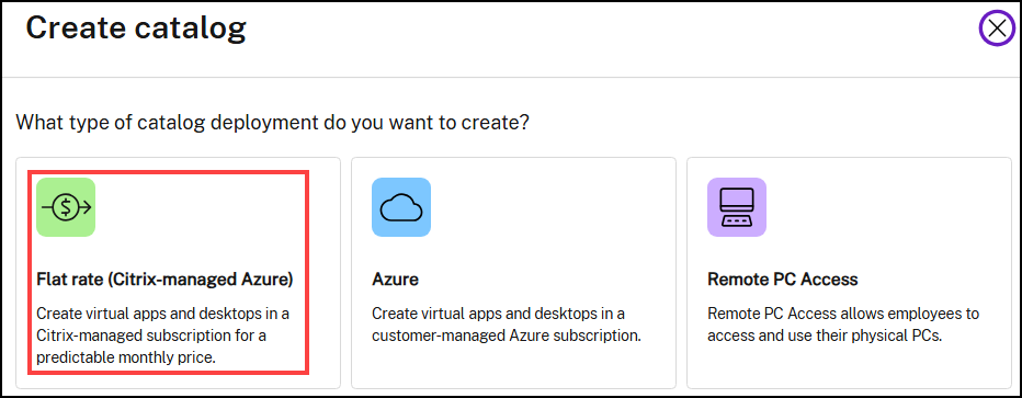 Citrix DaaS flat rate catalog