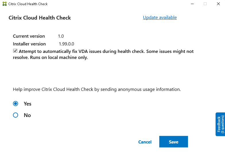 Correzione automatica di Cloud Health Check 1