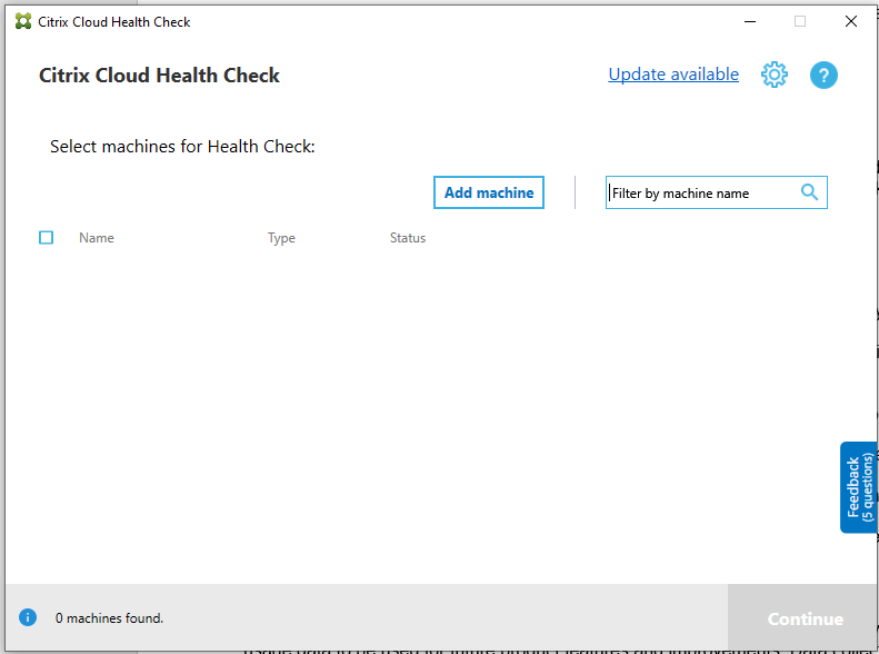 Atualizar o Cloud Health Check