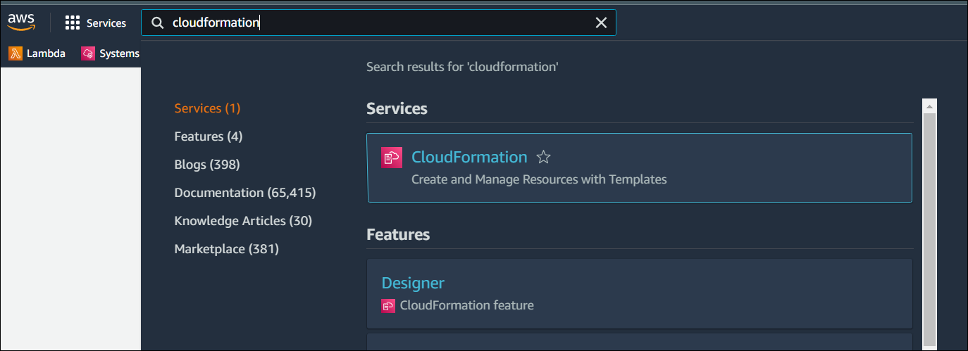 Service CloudFormation