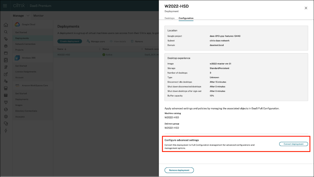 Convert deployment