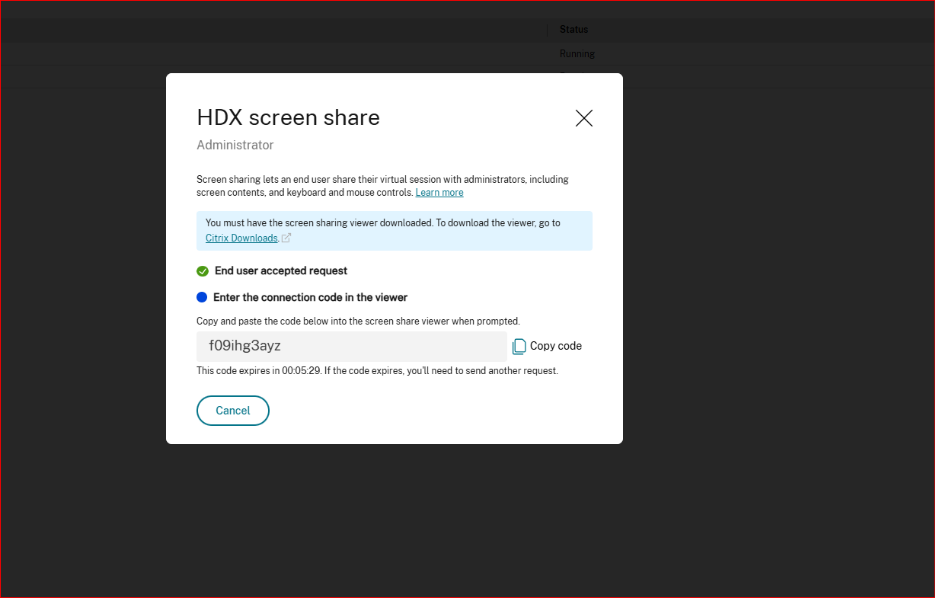HDX Screen Share Admin
