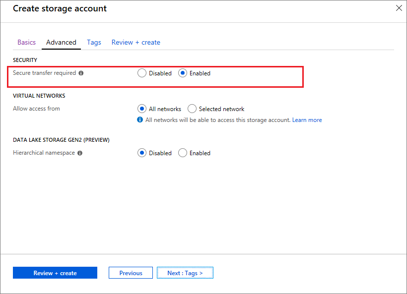 Azure Create Storage Account