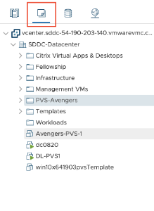 VM and template view