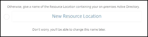 Option to create a resource location