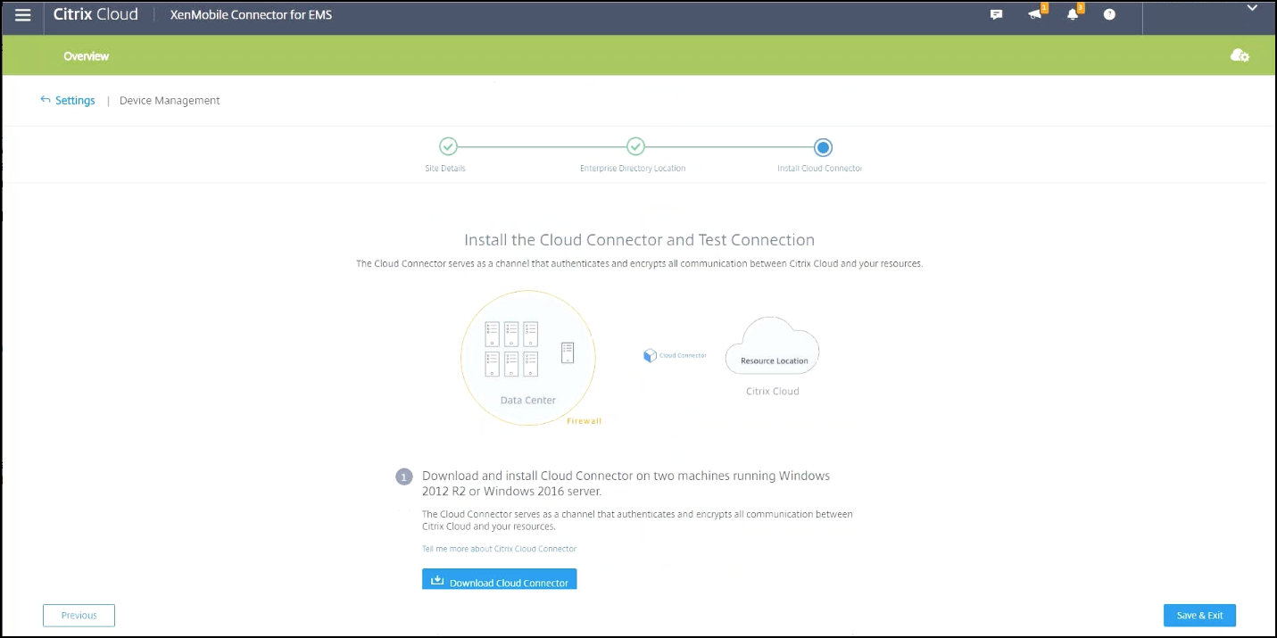 The download cloud connector option