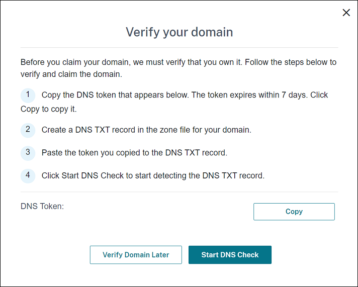 Verify your domain