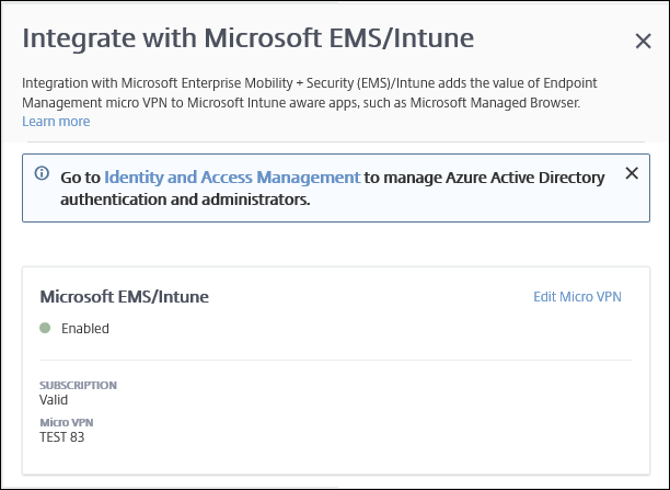 配置 Microsoft EMS/Intune
