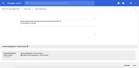 Google administrator console