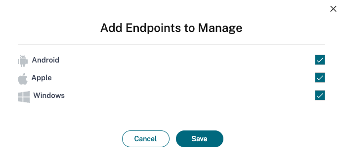 Endpoints to manage