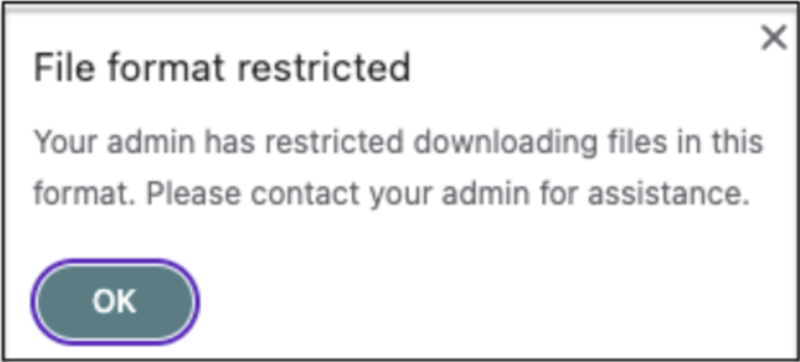 File format restricted-download