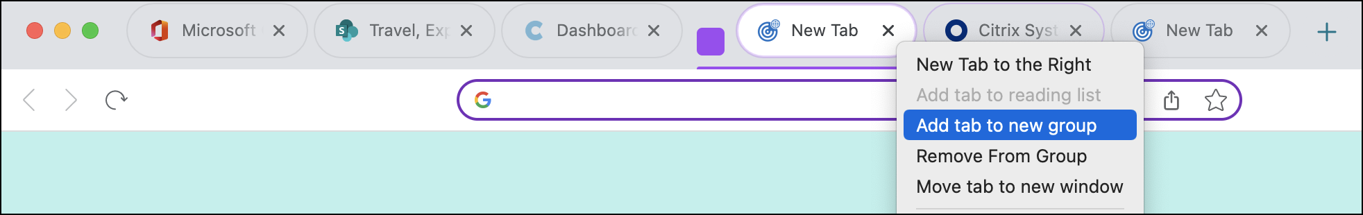 Group tabs