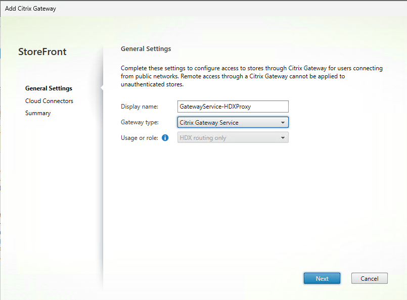 Select gateway instance