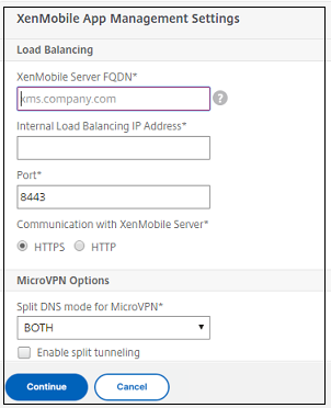 Endpoint Management settings